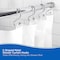 Kenney Mfg Abstract Rust-Resistant Metal Double Decorative Shower Curtain Hooks, Set of 12, Brushed Nickel KN62101PS - alternate 5